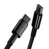 Kabel USB-C do USB-C Baseus Tungsten Gold, 100W,  2m (czarny)