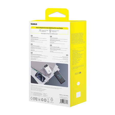 POWERBANK BASEUS QPOW 2 20000MAH 30W 2XUSB-C (BIAŁY)