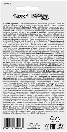 ZAKREŚLACZ BIC HIGHLIGHTER GRIP 824758 MIX*5 1.6-3.3MM 5SZT