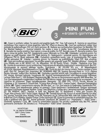 GUMKA DO ŚCIERANIA BIC MINI FUN 927870 3SZT