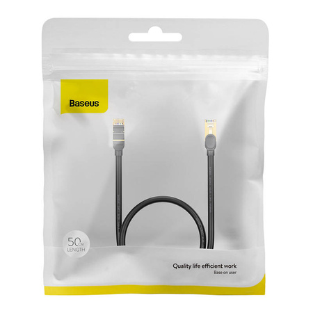 KABEL SIECIOWY BASEUS ETHERNET RJ45, 10GBPS, 0,5M (CZARNY)