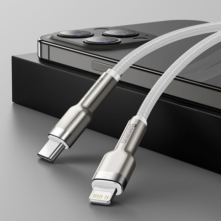 Kabel BASEUS Cafule USB-C-Lightning 2m 20W (biały)