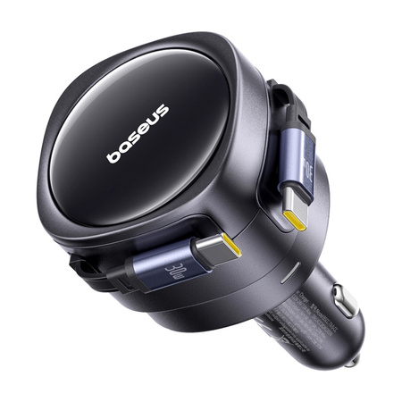 Ładowarka samochodowa BASEUS Enjoyment Max 60W 2xUSB-C (czarna)