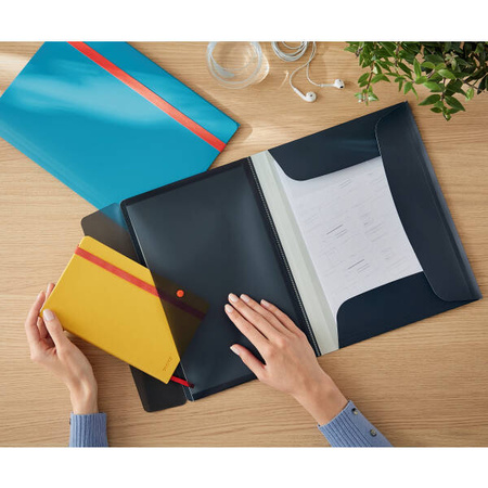 TECZKA Z GUMKĄ A4 LEITZ COSY 46190089 AKSAMITNY SZARY PP