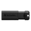 VERBATIM USB FLASH DISK, USB 3.0, 256GB, PINSTRIPE, STORE N GO, CZARNY, 49320, USB A, Z WYSUWANYM ZŁĄCZEM