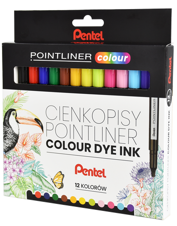 CIENKOPIS PENTEL POINTLINER S40-ST12PL 12 KOLORÓW 0.4 MM 12 SZT.