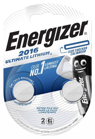 BATERIA LITOWA CR2016 ENERGIZER ULTIMATE LITHIUM COINS 2SZT