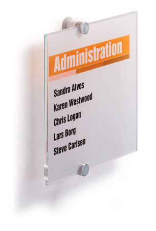 TABLICZKA INFORMACYJNA 210X210MM DURABLE CRYSTAL SIGN 482419 PRZEZROCZYSTA