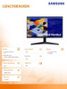 SAMSUNG MONITOR 24 CALE LS24C310EAUXEN IPS 1920X1080 FHD 16:9 1XD-SUB 1XHDMI 5 MS (GTG) PŁASKI 2 LATA D2D