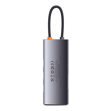 HUB 6W1 BASEUS METAL GLEAM SERIES, USB-C DO 3X USB 3.0 + USB-C PD + MICROSD/SD