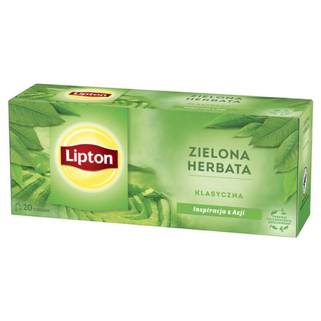 HERBATA ZIELONA KLASYCZNA LIPTON 20 TOREBEK