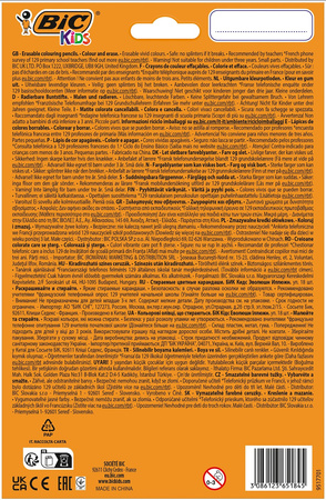 KREDKI OŁÓWKOWE BIC KIDS EVOLUTION ILLUSION 951770 MIX*18