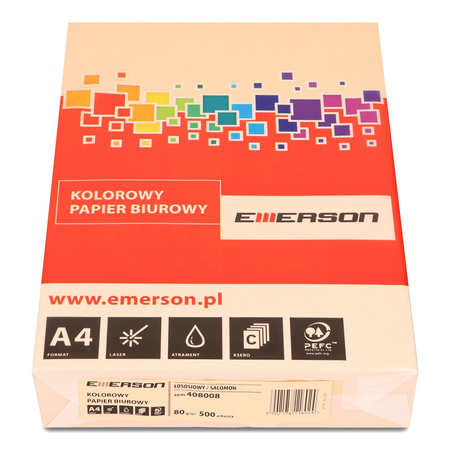 PAPIER KSERO KOLOR A4 EMERSON ŁOSOSIOWY 80G 500 ARK
