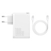 Ładowarka sieciowa Baseus GaN2 Pro, 2x USB + 2x USB-C, 100W, EU (biała)