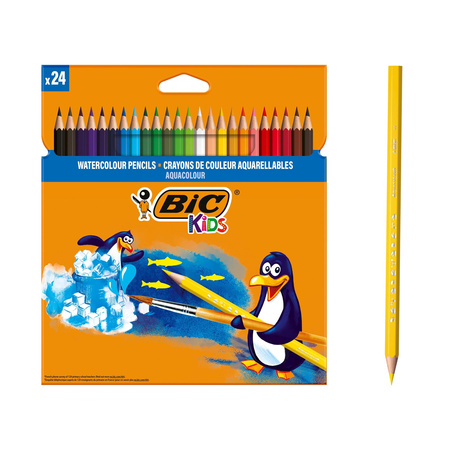 KREDKI OŁÓWKOWE BIC KIDS AQUACOULEUR 8575635 MIX*24