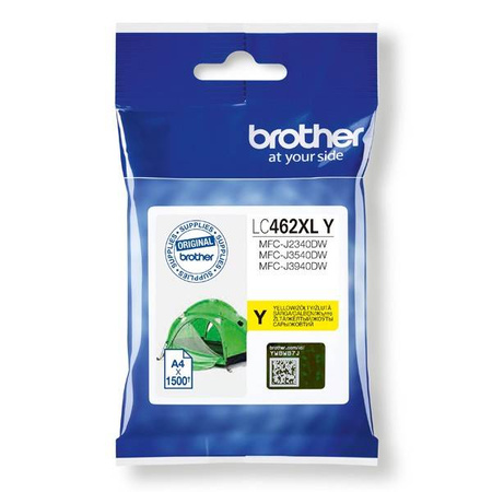 BROTHER ORYGINALNY INK / TUSZ LC-462XLY, YELLOW, 1500S, BROTHER MFC J2340DW, MFC J3540DW, MFC J3940DW