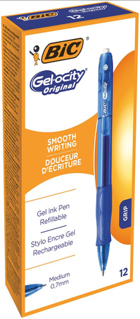 DŁUGOPIS ŻELOWY Z GUMOWANYM UCHWYTEM BIC GEL-OCITY ORIGINAL 829158 NIEBIESKI 0.7MM