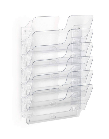 ZESTAW POJEMNIKÓW NA DOKUMENTY POZIOMY A4 DURABLE FLEXIPLUS 1700014401 PRZEZROCZYSTY 6 SZTUK