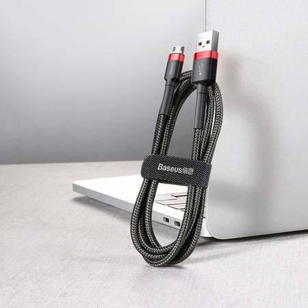 Kabel BASEUS Cafule USB-A-micro USB 3m (czarno-czerwony)