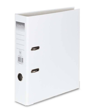 SEGREGATOR A4 TEKTURA VAUPE BIZNES 75MM 063/07 BIAŁY DŹWIGNIOWY