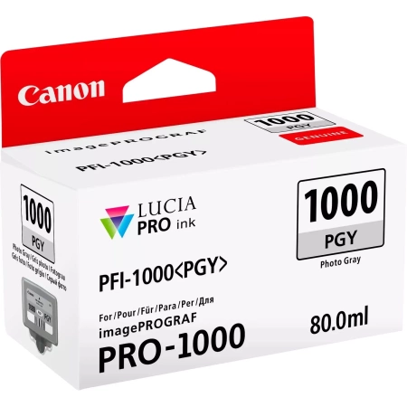 TUSZ ORYGINALNY CANON PFI1000PGY 0553C001 PHOTO GREY 80 ML
