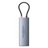 HUB 10W1 BASEUS METAL GLEAM II SERIES, USB-C DO 1XHDMI, USB-A (10GBPS), USB-C, 2XUSB-A, ETHERNET RJ45, KARTA SD/TF, MINI-JACK 3,5MM, USB-C(PD)