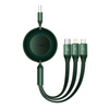 Kabel BASEUS Bright Mirror 3 USB-A-3w1 1.1m (zielony)