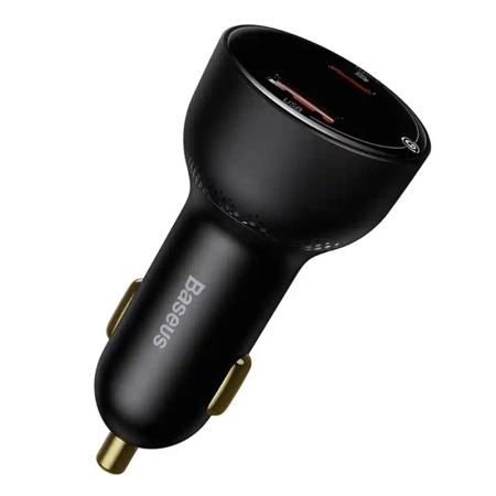 Ładowarka samochodowa Baseus Superme USB, USB-C, 100W + kabel USB-C(czarna)