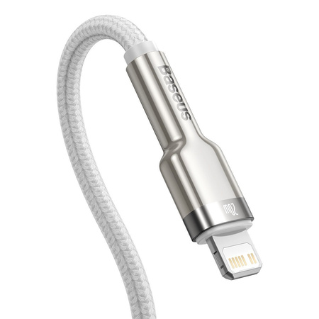 KABEL USB-C DO LIGHTNING BASEUS CAFULE, PD, 20W, 2M (BIAŁY)