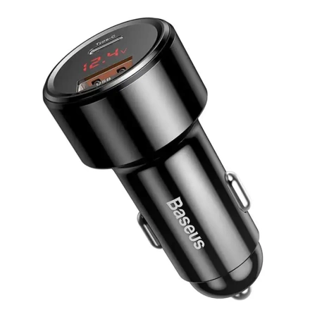 Ładowarka samochodowa Baseus Magic USB + USB-C QC 4.0  PD 45W (czarna)