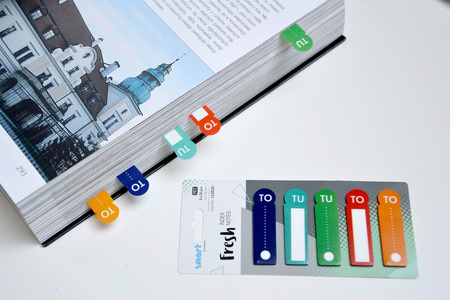 ZAKŁADKI INDEKSUJĄCE FOLIOWE 12X45MM SMART PET FRESH TOTU 5X25SZT