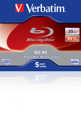 PŁYTA BD-RE 25GB 2X VERBATIM 43615 JEWEL 5 SZT.
