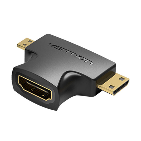 ADAPTER 2W1 HDMI DO MICRO/MINI HDMI VENTION AGFB0 4K 30HZ (CZARNY)