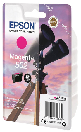 TUSZ ORYGINALNY EPSON T02V34010 C13T02V34010 MAGENTA 165 STRON