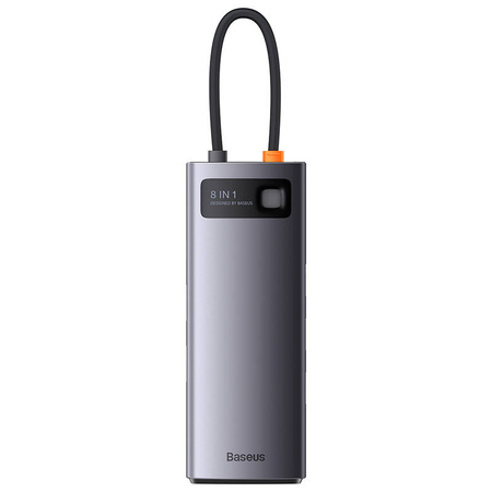 HUB 8W1 BASEUS STARJOY METAL GLAM SERIES, USB-C DO HDMI + 3 X USB 3.0 + USB-C PD + RJ45 + SD/TF