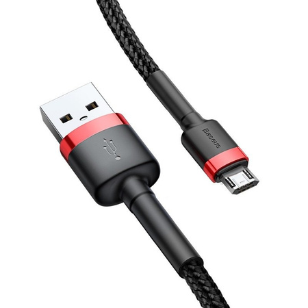 Kabel BASEUS Cafule USB-A-micro USB 2m (czerwono-czarny)