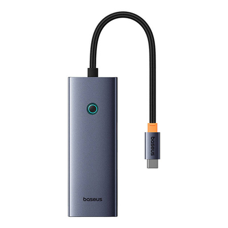 HUB 5W1 BASEUS ULTRAJOY 5-PORT (4XUSB 3.0,  PD) SZARY