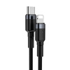 KABEL USB-C DO LIGHTNING PD BASEUS CAFULE, 18W, 1M (CZARNO-SZARY)