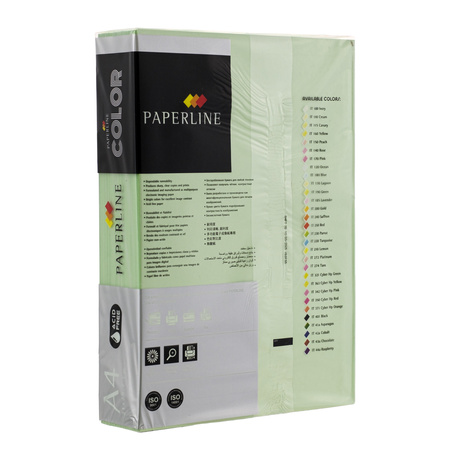 PAPIER KSERO KOLOR A4 PAPERLINE JASNY ZIELONY 80G 500 ARK