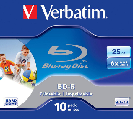 PŁYTA BD-R 25GB 6X VERBATIM 43713 JEWEL 10 SZT.