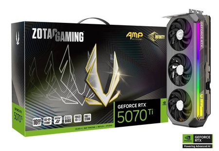 ZOTAC KARTA GRAFICZNA GEFORCE RTX 5070 TI AMP EXTREME INFINITY 16GB GDDR7 256BIT 3DP/HDMI