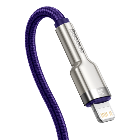 Kabel USB-C do Lightning Baseus Cafule, PD, 20W, 1m (fioletowy)