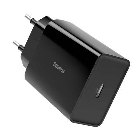 Zestaw ładowarek sieciowych USB-C PD Baseus Mini, Power Delivery 18W i kabla USB-C - Lightning 1m (czarny) 5szt.