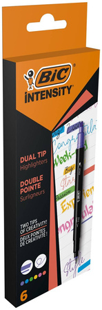 ZAKREŚLACZ BIC INTENSITY DUAL TIP 503828 MIX*6 0.4MM 4SZT