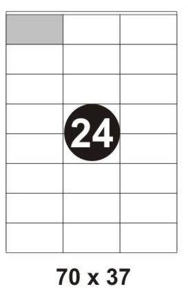 ETYKIETY SAMOPRZYLEPNE 70X37MM EPRIMO E84619 BIAŁE 100ARK*24SZT
