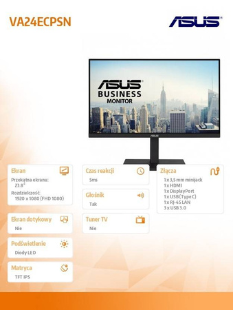 ASUS MONITOR 23,8 CALA VA24ECPSN