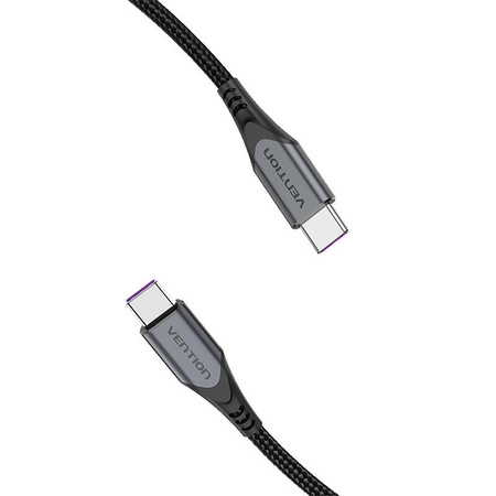 KABEL USB-C DO USB-C 100W VENTION TAHHF 5A 1M USB 3.1 GEN2 4K (SZARY)
