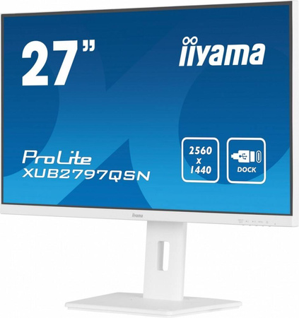 IIYAMA MONITOR 27 CALI XUB2797QSN-W1 IPS,QHD,USB-C DOCK 65W,HDMI, WHITE