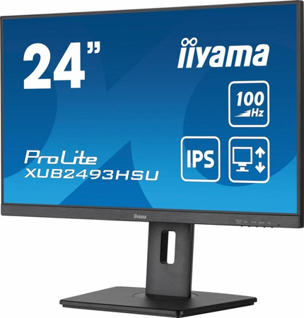 IIYAMA MONITOR 23.8 CALA XUB2493HSU-B6 IPS.HDMI.DP.2X2W.USBX2.SLIM.HAS(150MM)