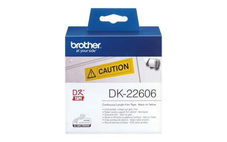 TASIEMKA ORYGINALNA CZARNY/ŻÓŁTE BROTHER DK22606 62MM X 15.24 M